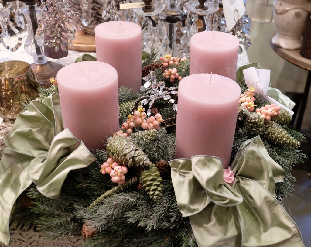 Adventskranz rosa lindgrün, Bergine Blumen Düsseldorf, Lieblingsstil,1