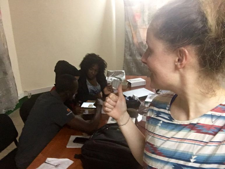 Katharina Leuck mit Bloggern BARAKA, you stiftung, Lifestyleblog Lieblingsstil, Bloggerin Katharina Leuck