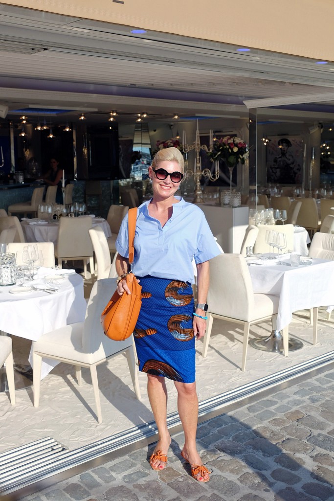 Lieblingsstil collection, skirt blau orange, Oversizebluse hellblau, Rock blau orange, Oversize blouse light blue, fashionblog, Modeblog, Lieblingsstil,1