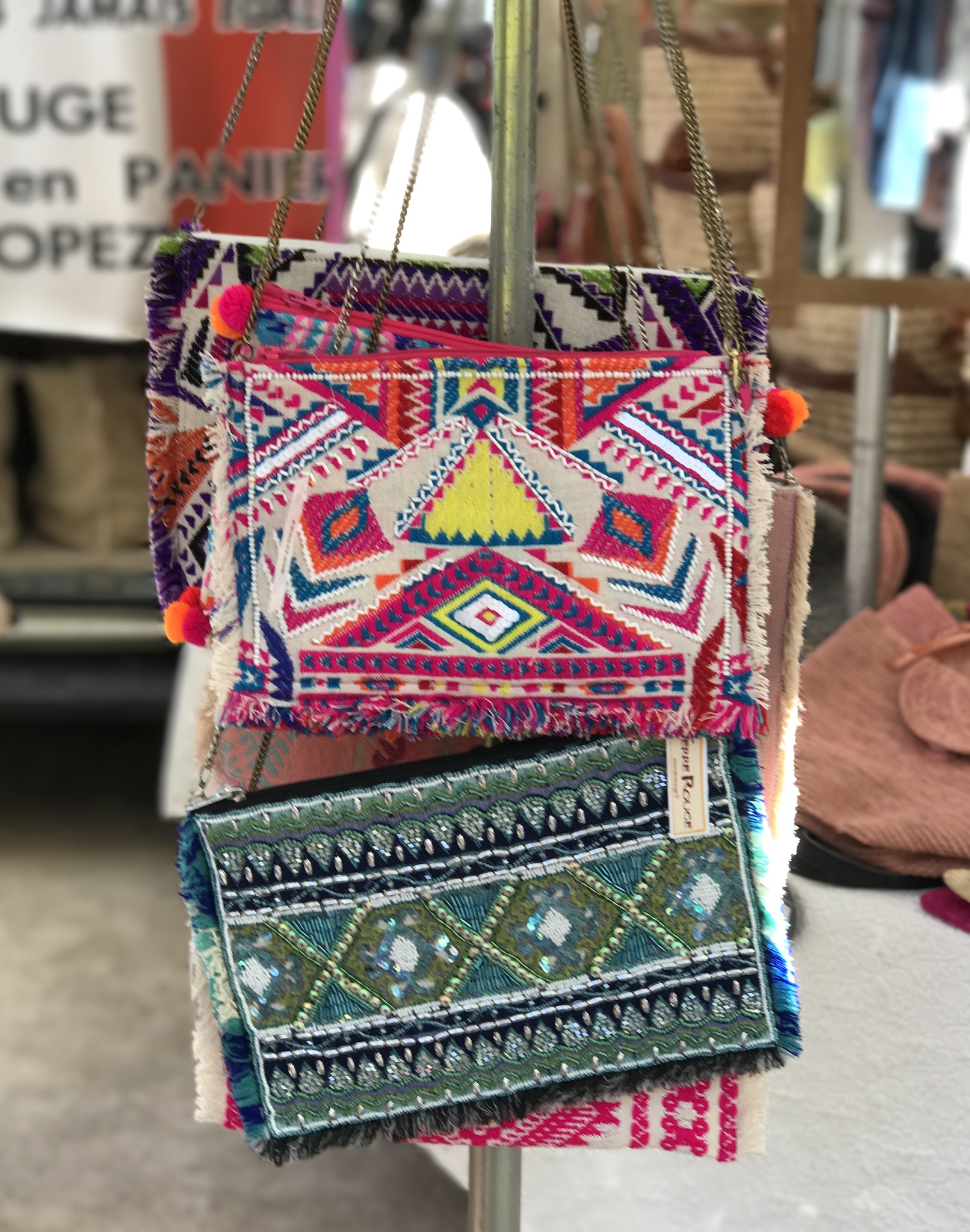 Clutch Markt St. Tropez, Clutch Kelim Muster, Accessoires Markt St. Tropez, Fashion-Blog, Lieblingsstil.com,
