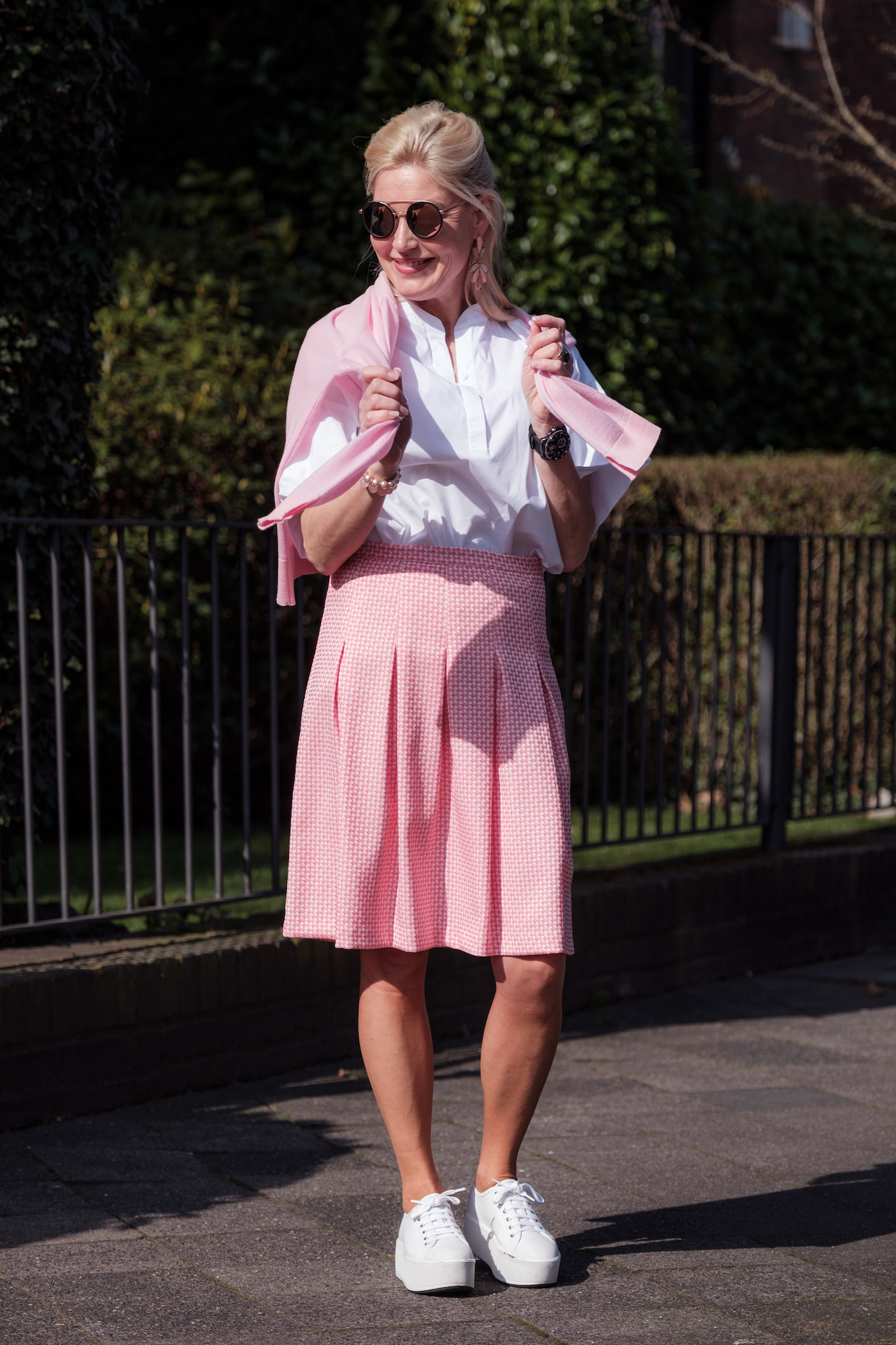 Faltenrock rosa, rosa Faltenrock, Sem Per Lei Faltenrock, SemPerLei, Fashion-Blog, Lieblingsstil.com,