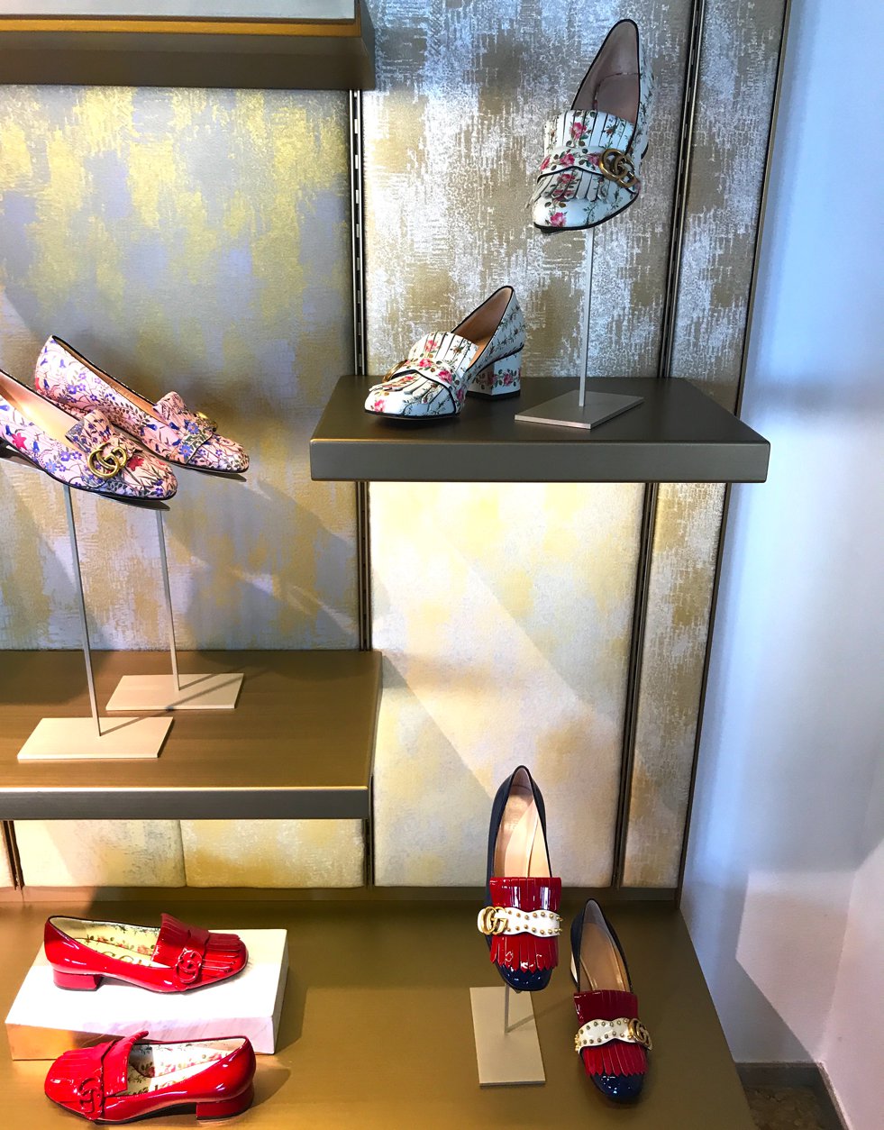 Gucci Loafer Blumen, Fondaco dei Tedeschi shoe department, Fondaco dei Tedeschi Schuhabteilung, Fashion-Blog, Lieblingsstil.com,