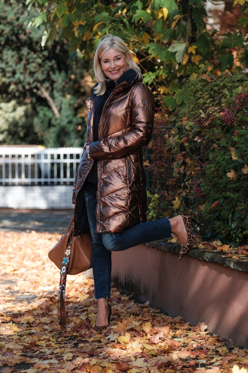Petra Dieners, Laurellovers, laurel.de, Steppmantel Kupfer, Steppmantel tailliert, Steppmantel modisch in metallic, Steppmantel metallic, Fashion-Blog, Lieblingsstil.com,