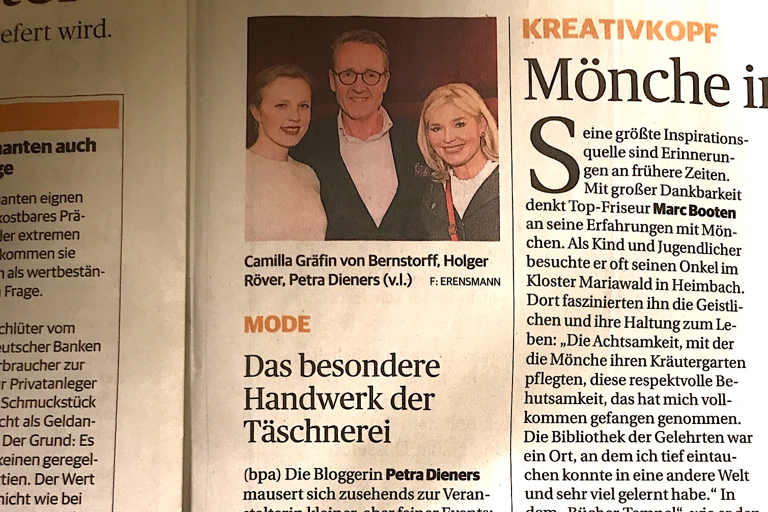 Rheinische Post Das besondere Handwerk der Täschnerei., Lifestyle-Blog, Lieblingsstil.com